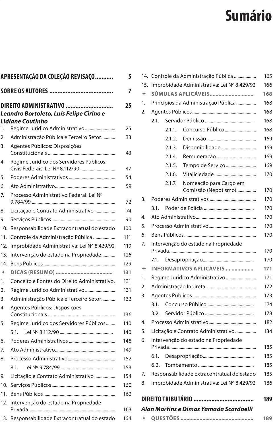 Poderes Administrativos... 54 6. Ato Administrativo... 59 7. Processo Administrativo Federal: Lei Nº 9.784/99... 72 8. Licitação e Contrato Administrativo... 74 9. Serviços Públicos... 90 10.