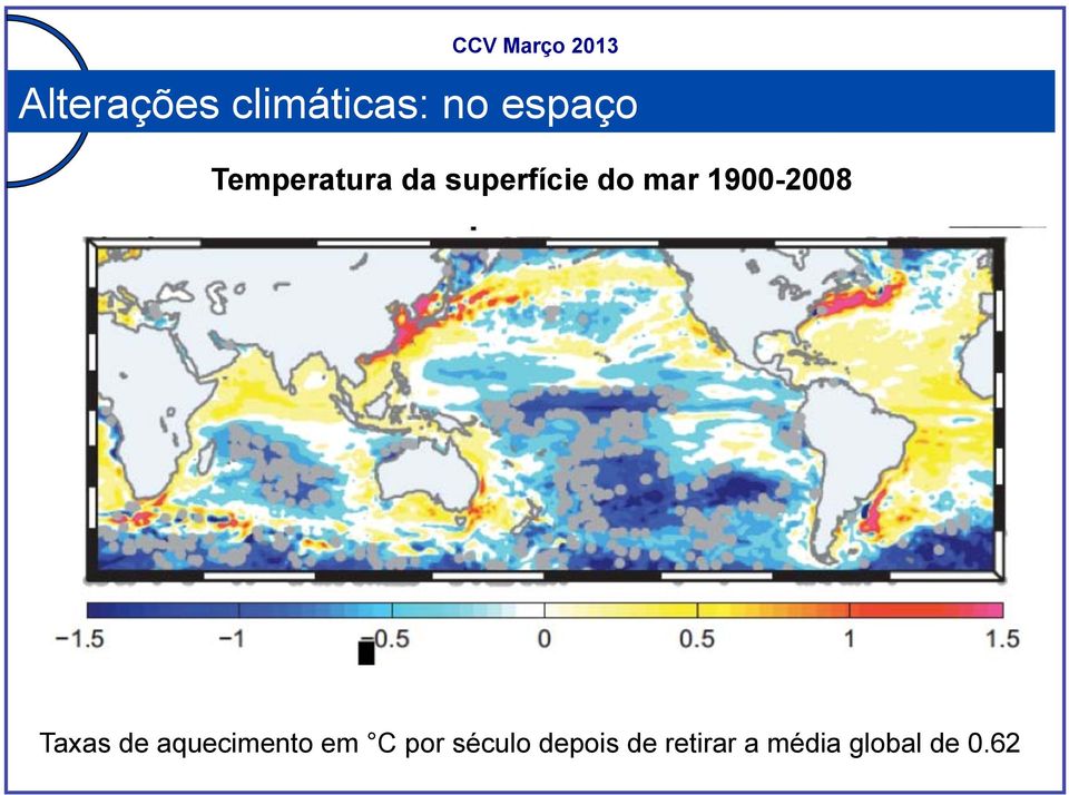 1900-2008 Taxas de aquecimento em C