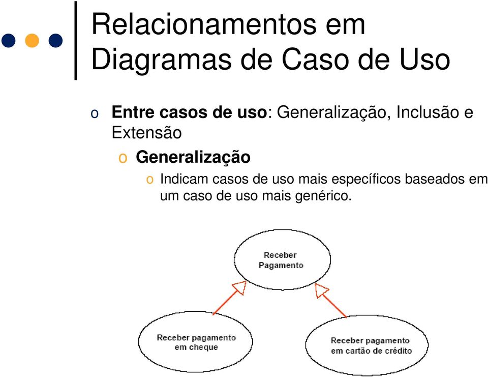 Extensã Generalizaçã Indicam cass de us