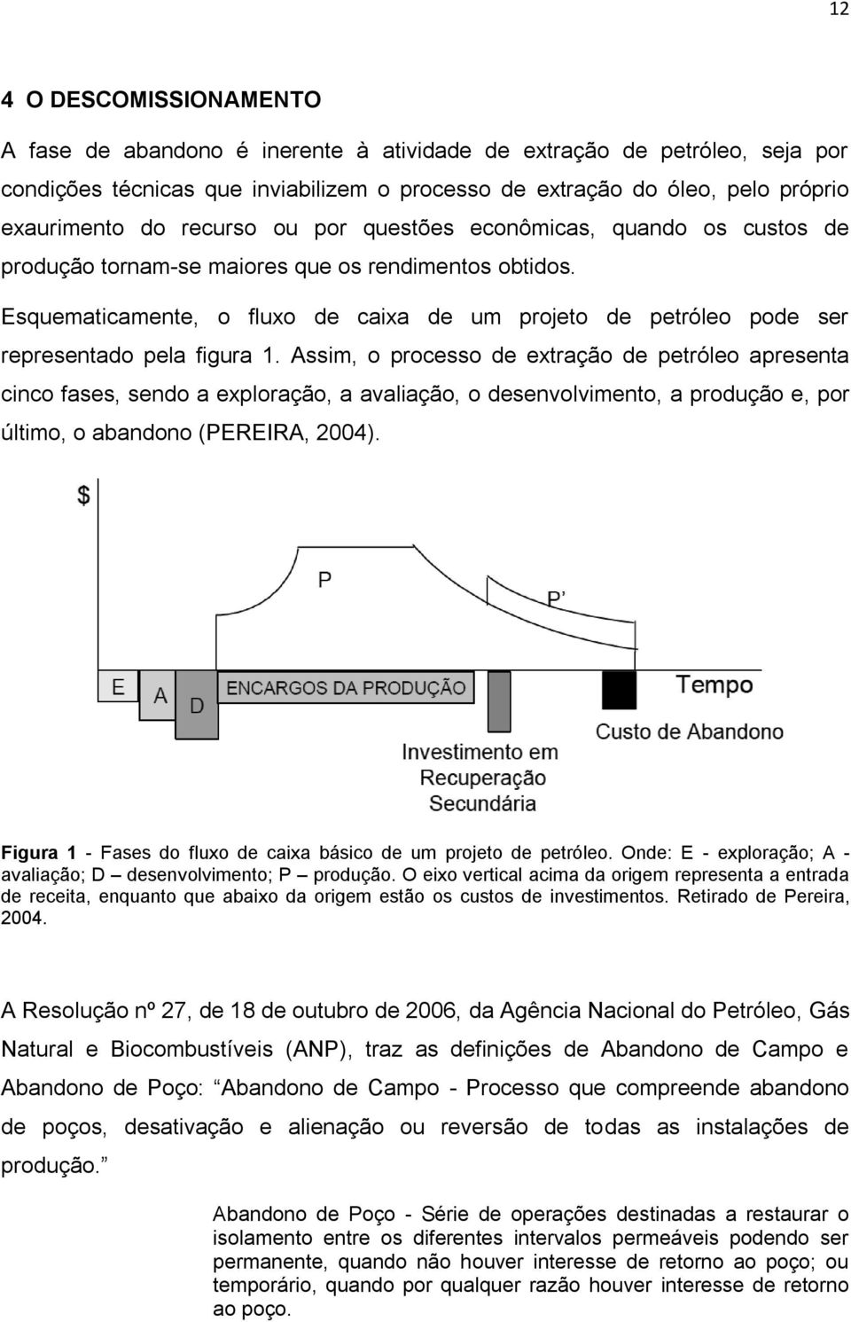 Esquematicamente, o fluxo de caixa de um projeto de petróleo pode ser representado pela figura 1.