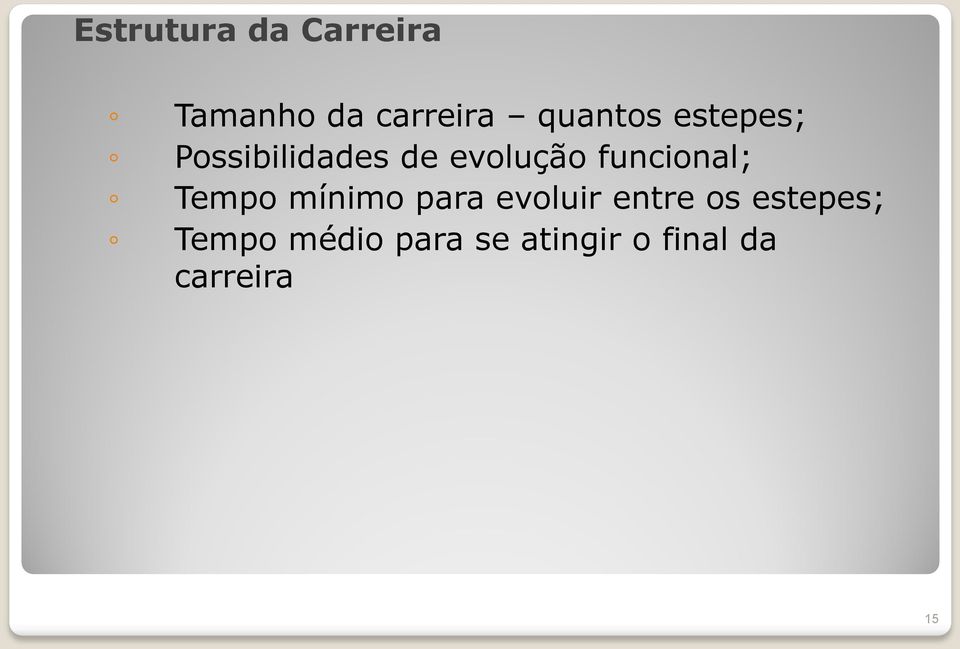 funcional; Tempo mínimo para evoluir entre os