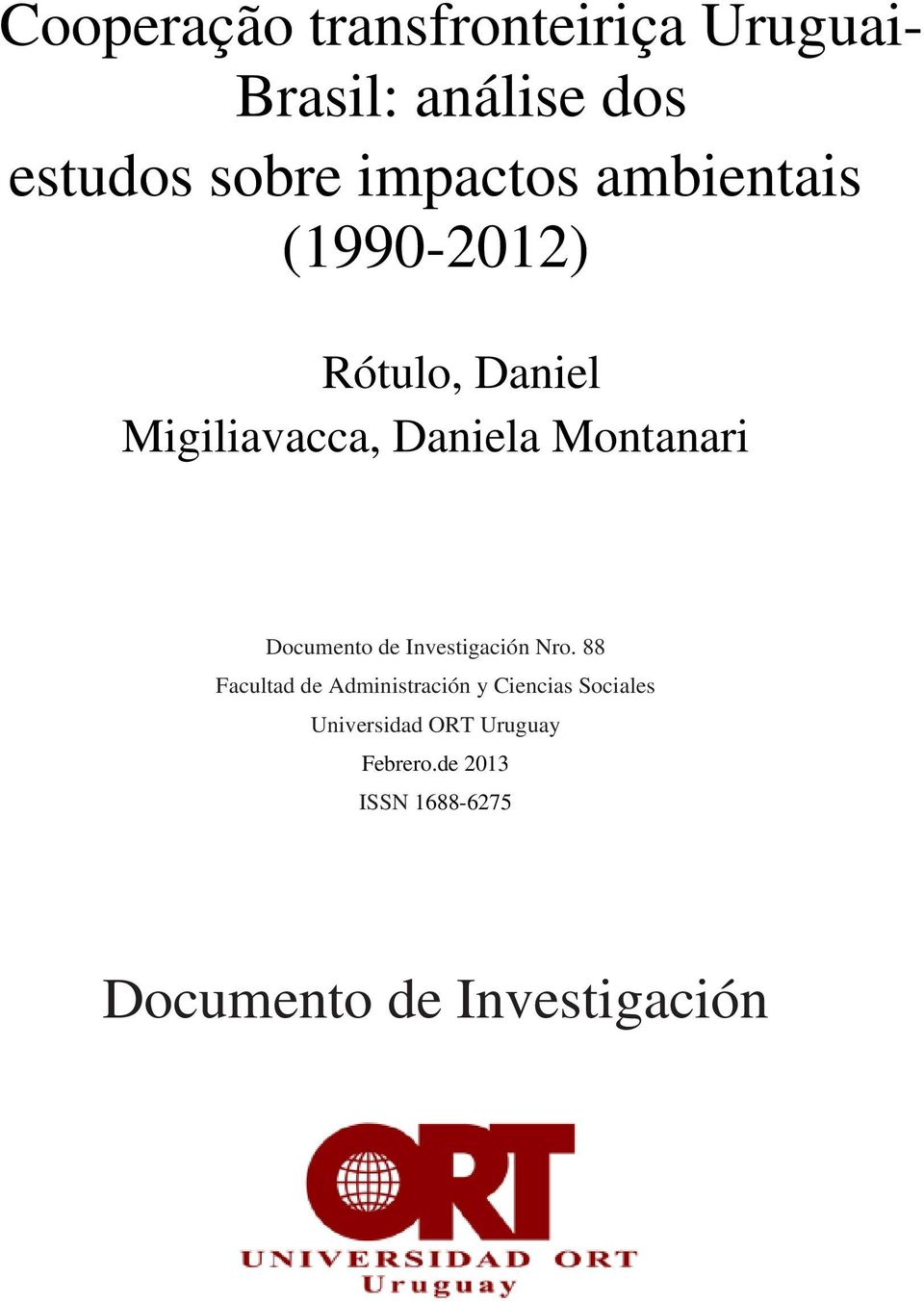 Documento de Investigación Nro.