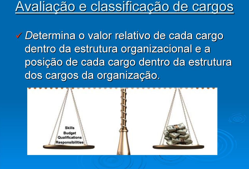 estrutura organizacional e a posição de cada