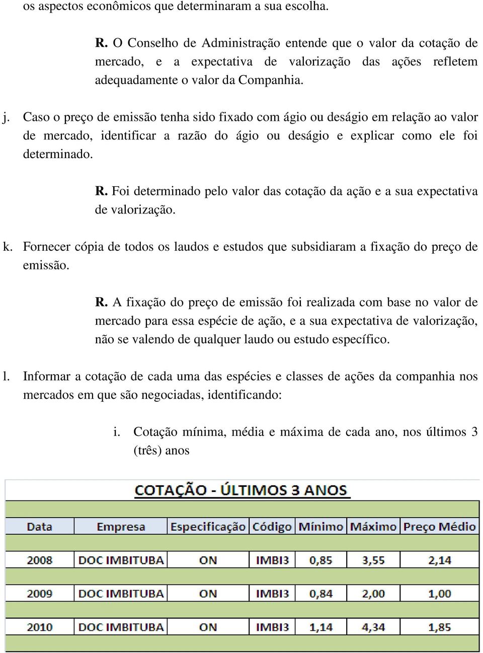 Caso o preço de emissão tenha sido fixado com ágio ou deságio em relação ao valor de mercado, identificar a razão do ágio ou deságio e explicar como ele foi determinado. R.