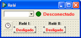 AllowAllUp = True Figura 8: Form após a inclusão de todos os componentes. Com isso finalizamos nossa interface gráfica. O próximo passo é implementar o código de controle dos relés em cada botão.