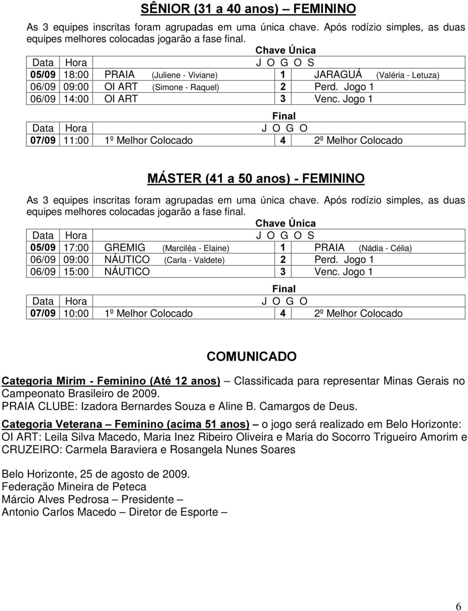 Jogo 1 11:00 1º Melhor Colocado 2º Melhor Colocado 0È67(5DDQRV)(0,1,12 As 3 equipes inscritas foram agrupadas em uma única chave.