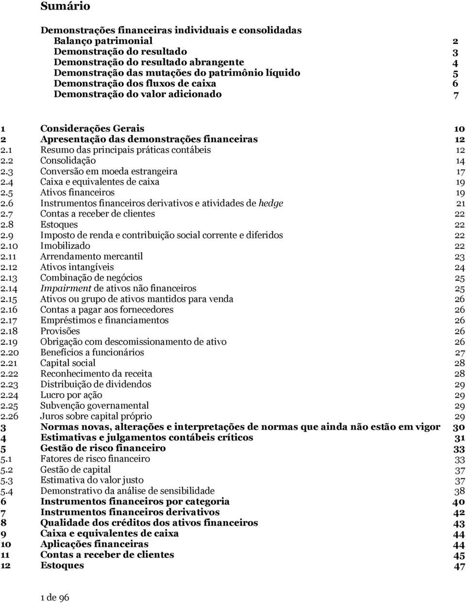 2 Consolidação 14 2.3 Conversão em moeda estrangeira 17 2.4 Caixa e equivalentes de caixa 19 2.5 Ativos financeiros 19 2.6 Instrumentos financeiros derivativos e atividades de hedge 21 2.