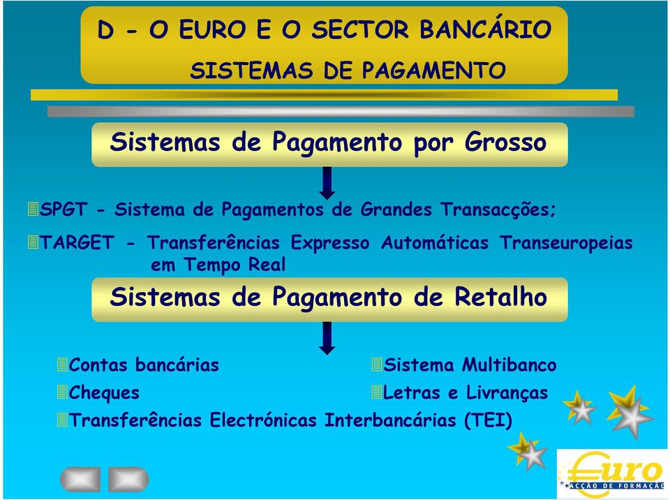 Automáticas Transeuropeias em Tempo Real Sistemas de Pagamento de Retalho Contas