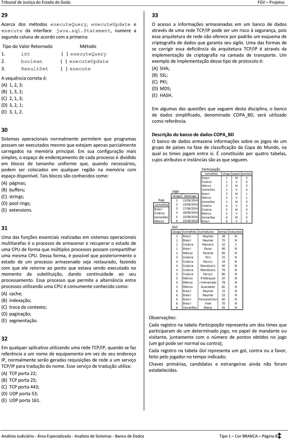 30 Sistemas operacionais normalmente permitem que programas possam ser executados mesmo que estejam apenas parcialmente carregados na memória principal.