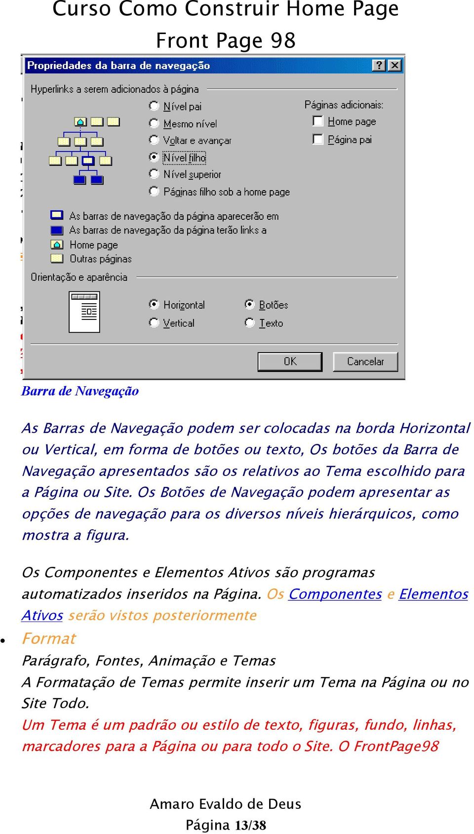 Os Componentes e Elementos Ativos são programas automatizados inseridos na Página.