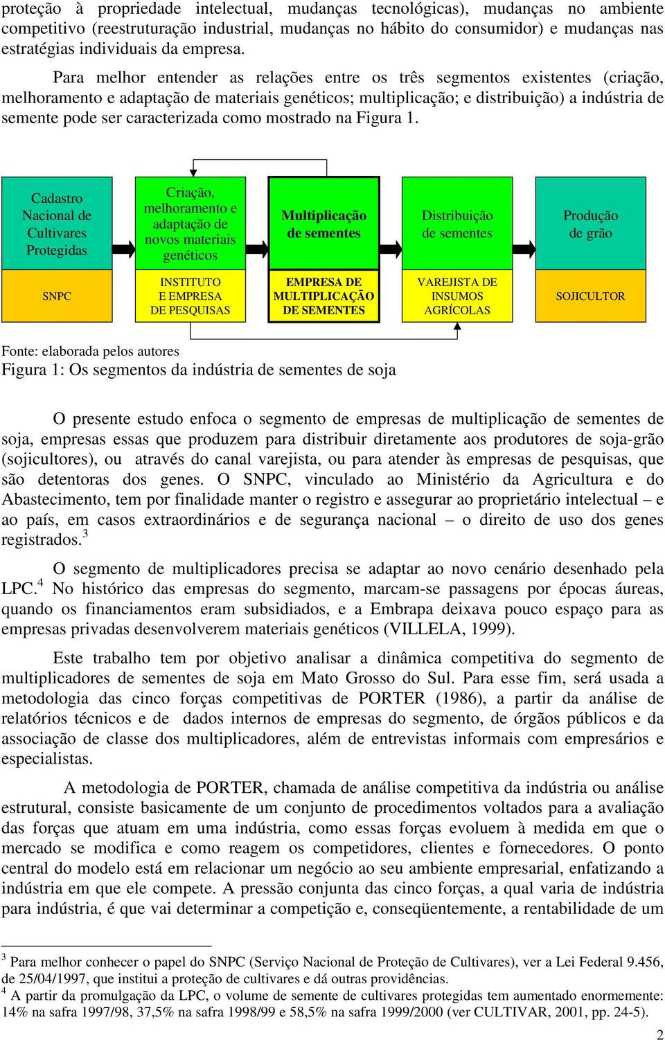 Para melhor entender as relações entre os três segmentos existentes (criação, melhoramento e adaptação de materiais genéticos; multiplicação; e distribuição) a indústria de semente pode ser