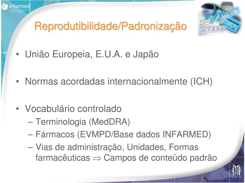 controlado Terminologia (MedDRA) Fármacos (EVMPD/Base dados