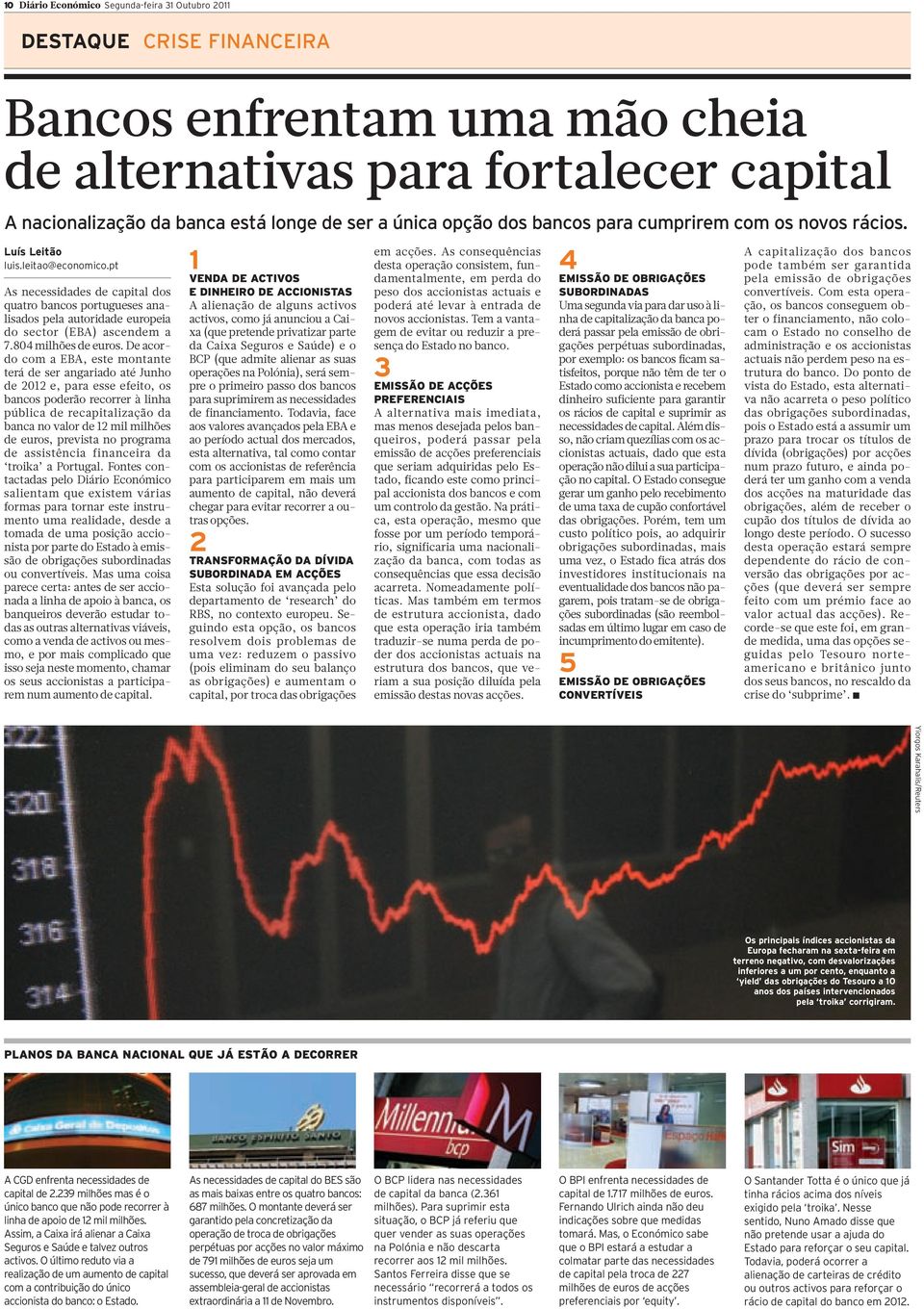 pt As necessidades de capital dos quatro bancos portugueses analisados pela autoridade europeia do sector (EBA) ascendem a 7.804 milhões de euros.