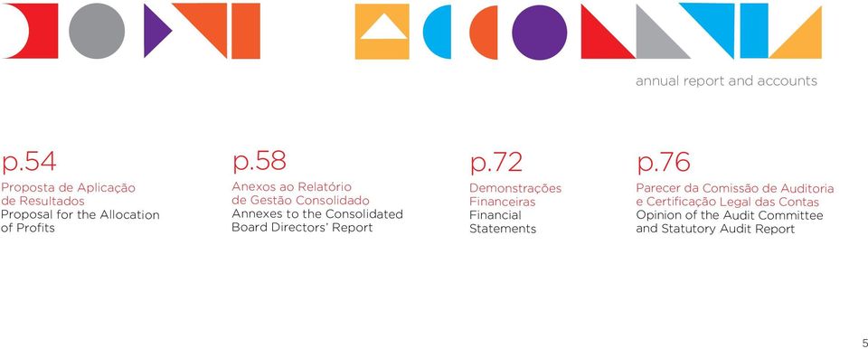 58 Anexos ao Relatório de Gestão Consolidado Annexes to the Consolidated Board Directors Report