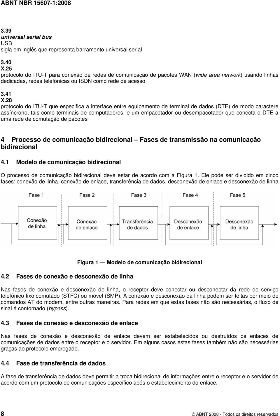 28 protocolo do ITU-T que especifica a interface entre equipamento de terminal de dados (DTE) de modo caractere assíncrono, tais como terminais de computadores, e um empacotador ou desempacotador que