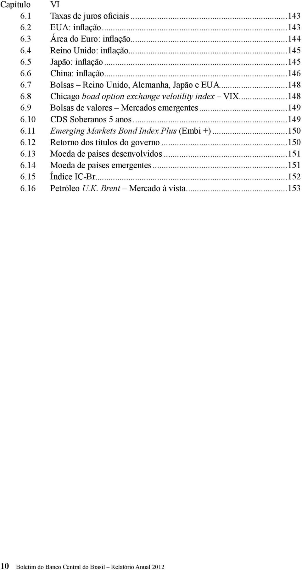 10 CDS Soberanos 5 anos...149 6.11 Emerging Markets Bond Index Plus (Embi +)...150 6.12 Retorno dos títulos do governo...150 6.13 Moeda de países desenvolvidos...151 6.