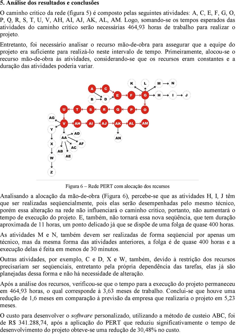 Entretanto, foi necessário analisar o recurso mão-de-obra para assegurar que a equipe do projeto era suficiente para realizá-lo neste intervalo de tempo.