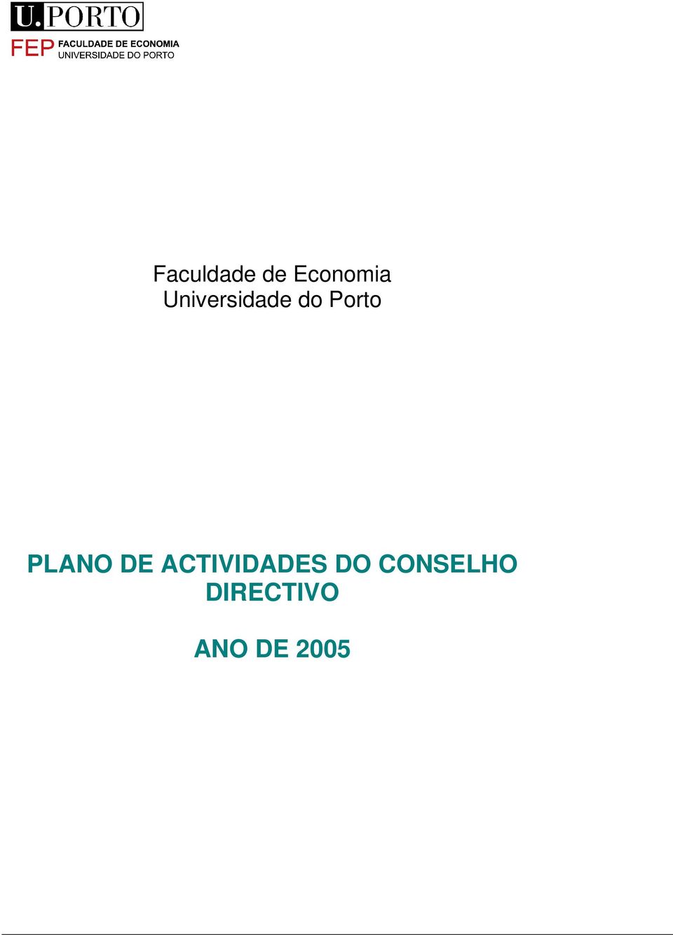 PLANO DE ACTIVIDADES DO