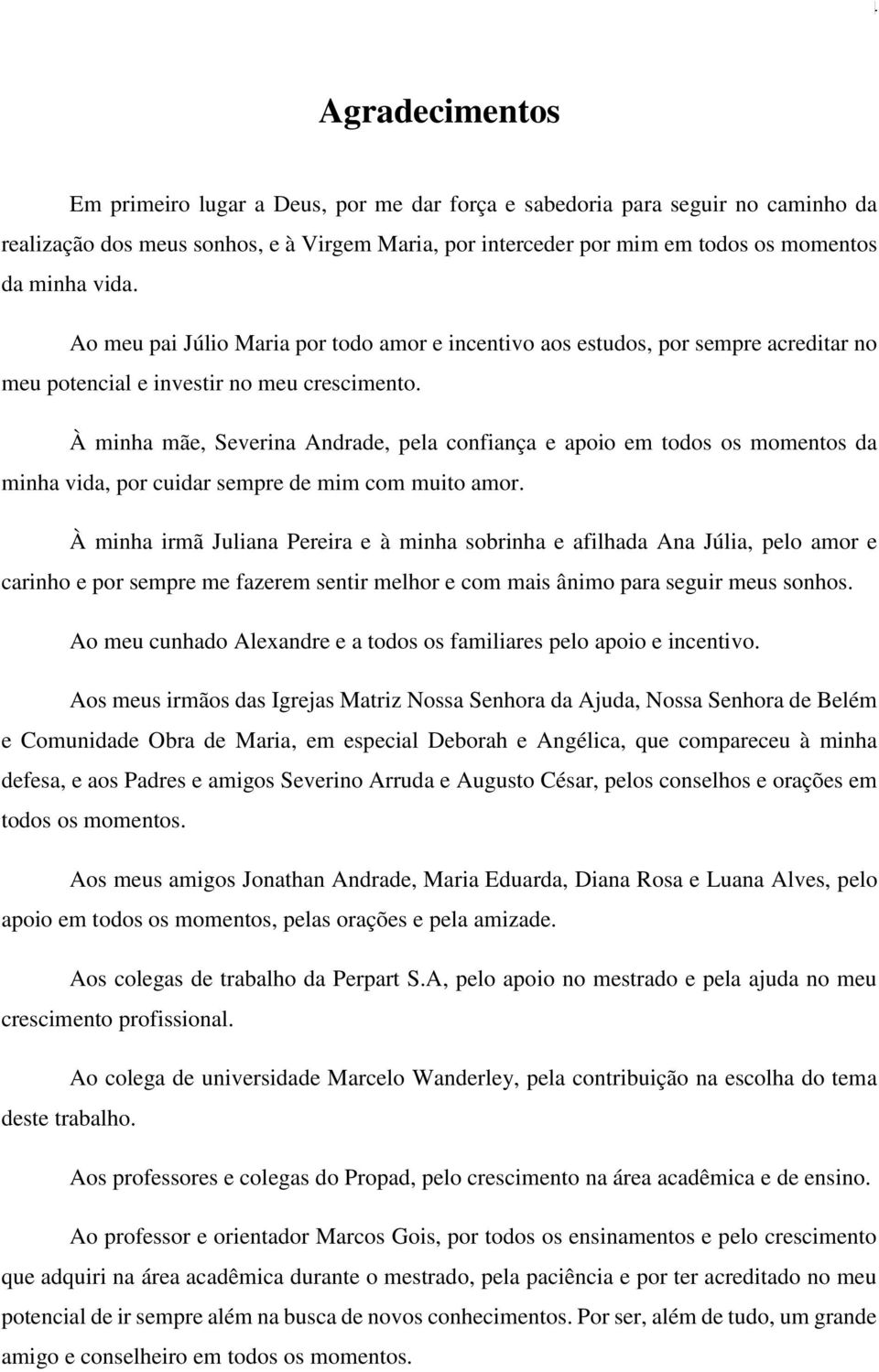 À minha mãe, Severina Andrade, pela confiança e apoio em todos os momentos da minha vida, por cuidar sempre de mim com muito amor.