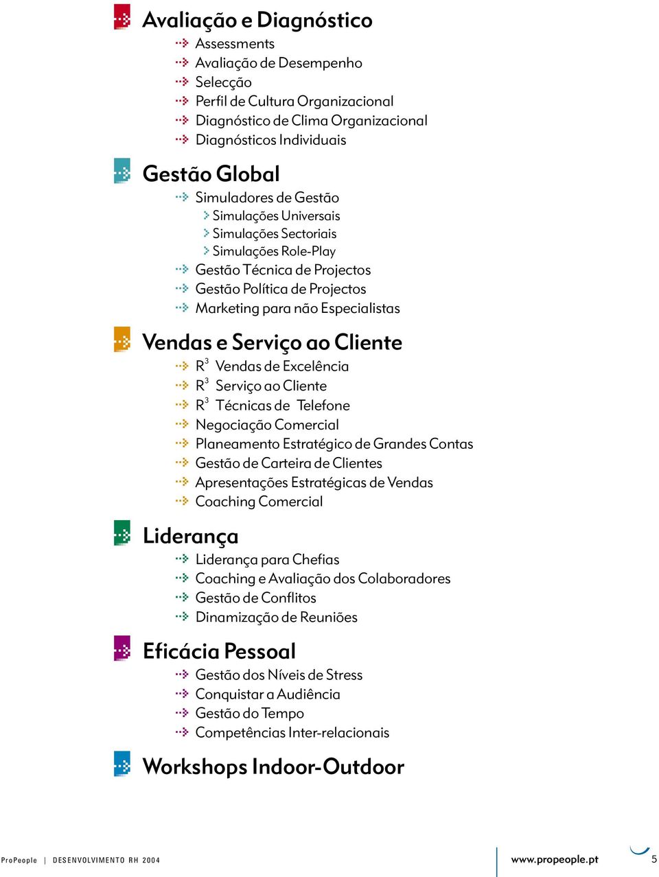 Especialistas 3 R Vendas de Excelência 3 R Serviço ao Cliente 3 R Técnicas de Telefone Negociação Comercial Planeamento Estratégico de Grandes Contas Gestão de Carteira de Clientes Apresentações