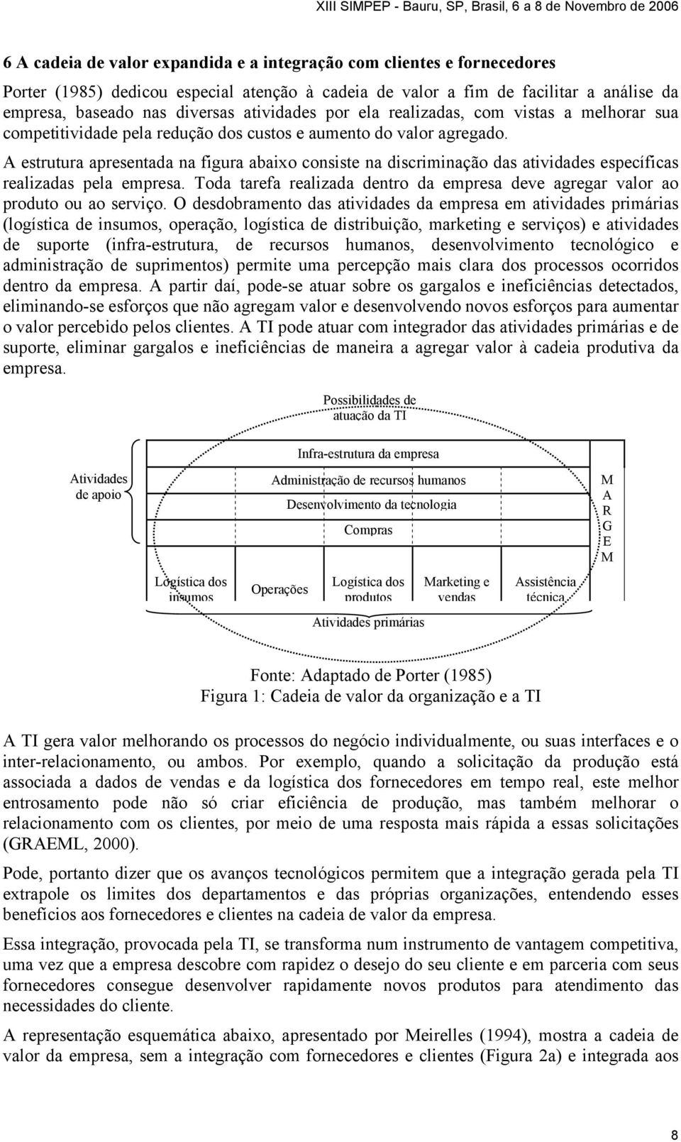 A estrutura apresentada na figura abaixo consiste na discriminação das atividades específicas realizadas pela empresa.