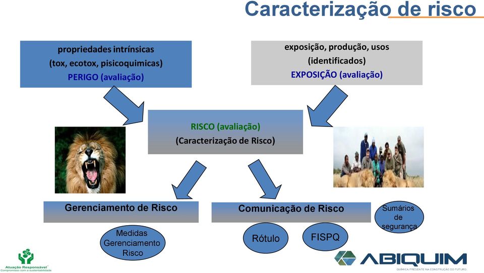 EXPOSIÇÃO (avaliação) RISCO (avaliação) (Caracterização de Risco)