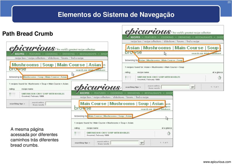 diferentes caminhos trás