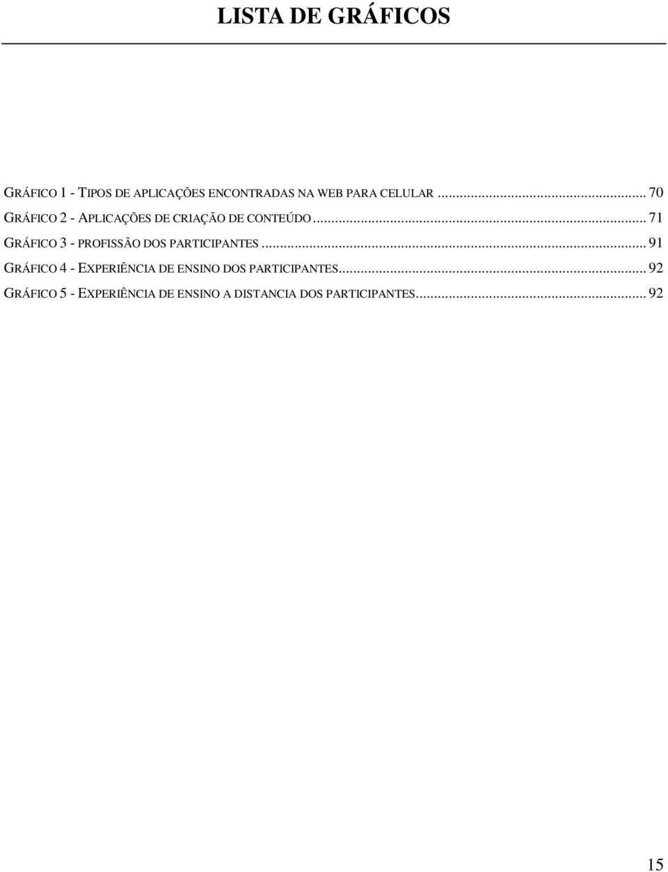 .. 71 GRÁFICO 3 - PROFISSÃO DOS PARTICIPANTES.