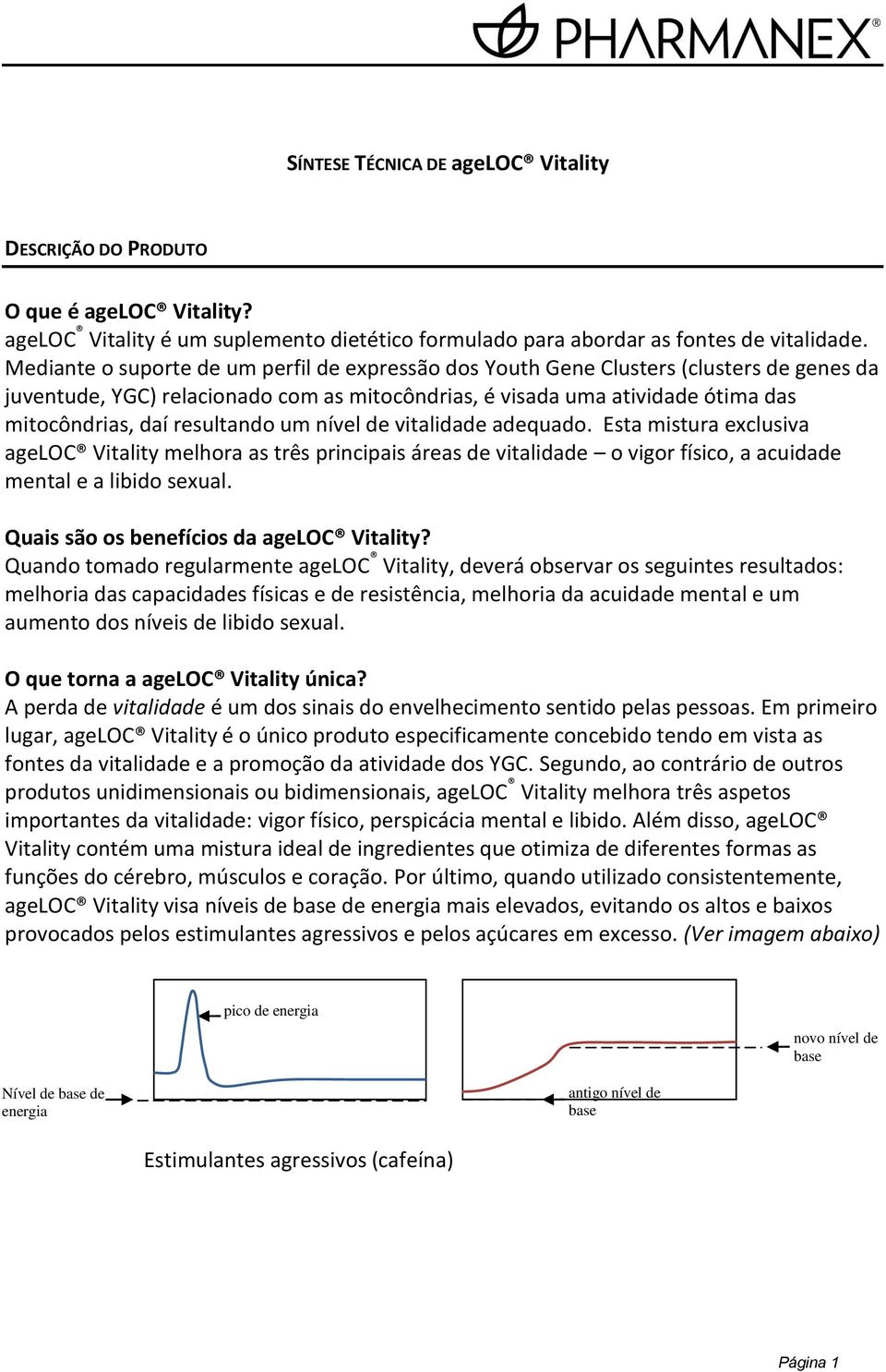 resultando um nível de vitalidade adequado. Esta mistura exclusiva ageloc Vitality melhora as três principais áreas de vitalidade o vigor físico, a acuidade mental e a libido sexual.