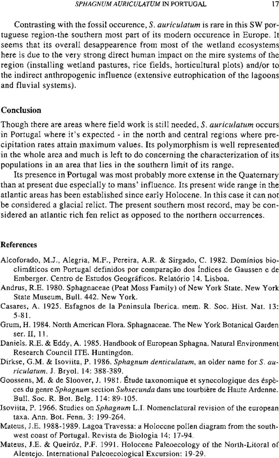 fields, horticultural plots) and/or to the indirect anthropogenic influence (extensive eutrophication of the lagoons and fluvial sy stems).