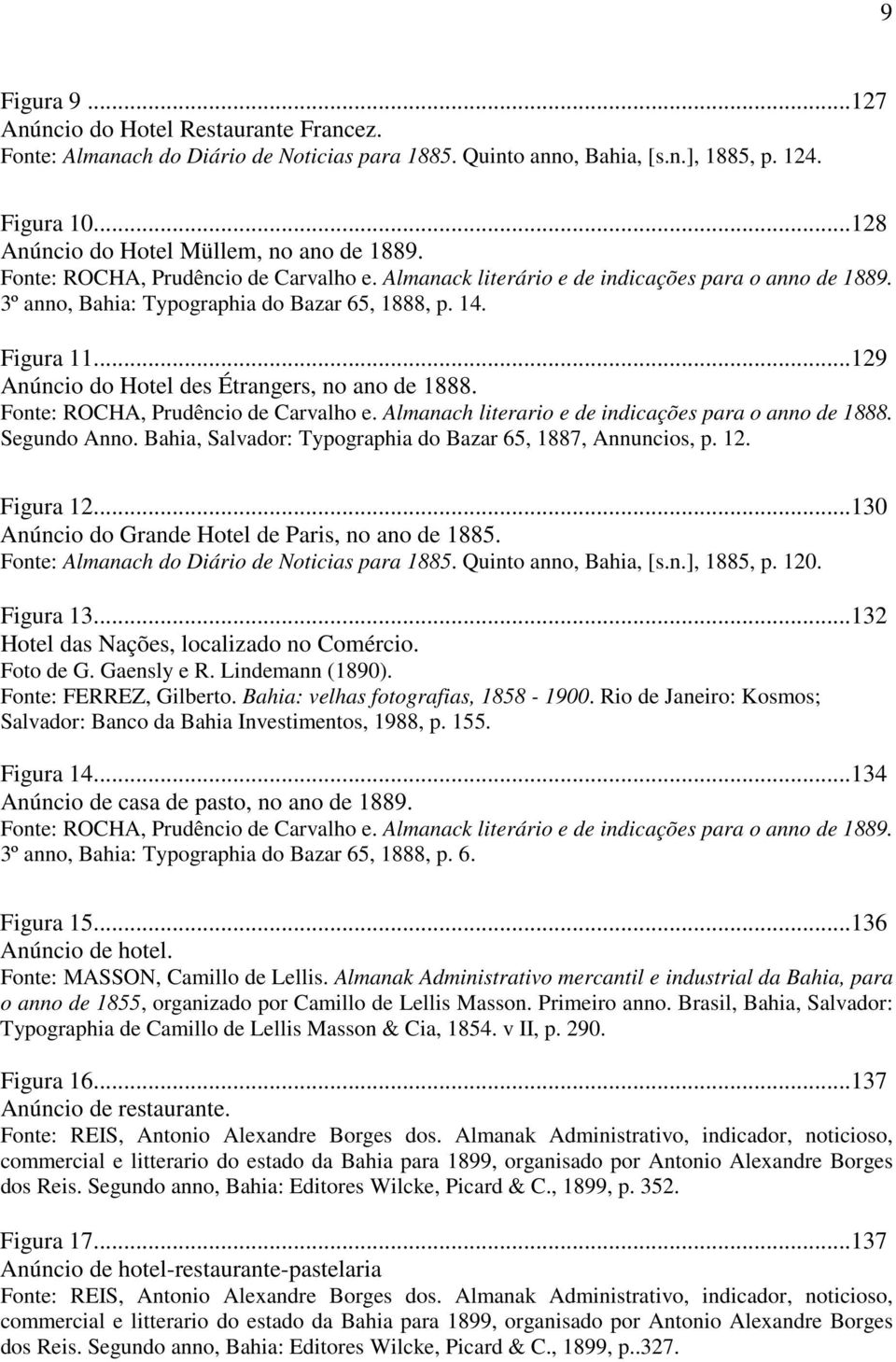 ..129 Anúncio do Hotel des Étrangers, no ano de 1888. Fonte: ROCHA, Prudêncio de Carvalho e. Almanach literario e de indicações para o anno de 1888. Segundo Anno.