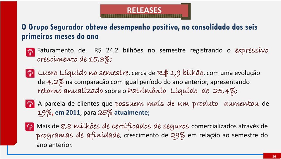 com igual período do ano anterior, apresentando sobre o A parcela de clientes que, em 2011, para