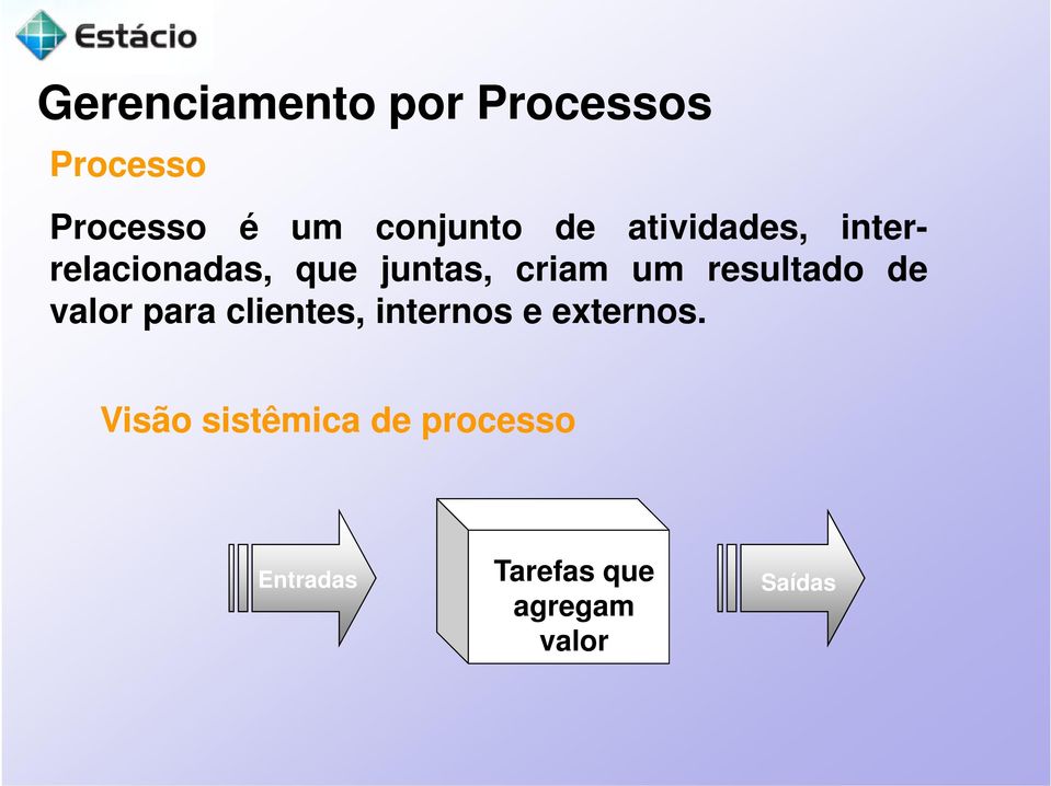 resultado de valor para clientes, internos e externos.