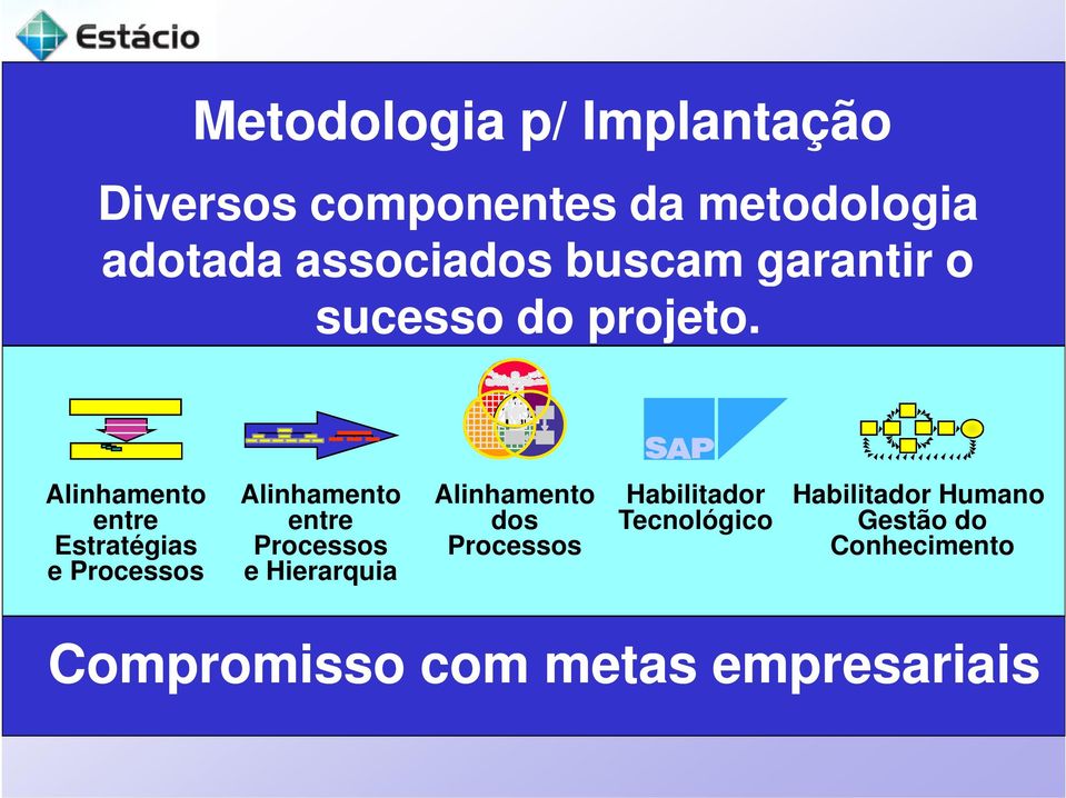 Alinhamento entre Estratégias e Processos Alinhamento entre Processos e Hierarquia