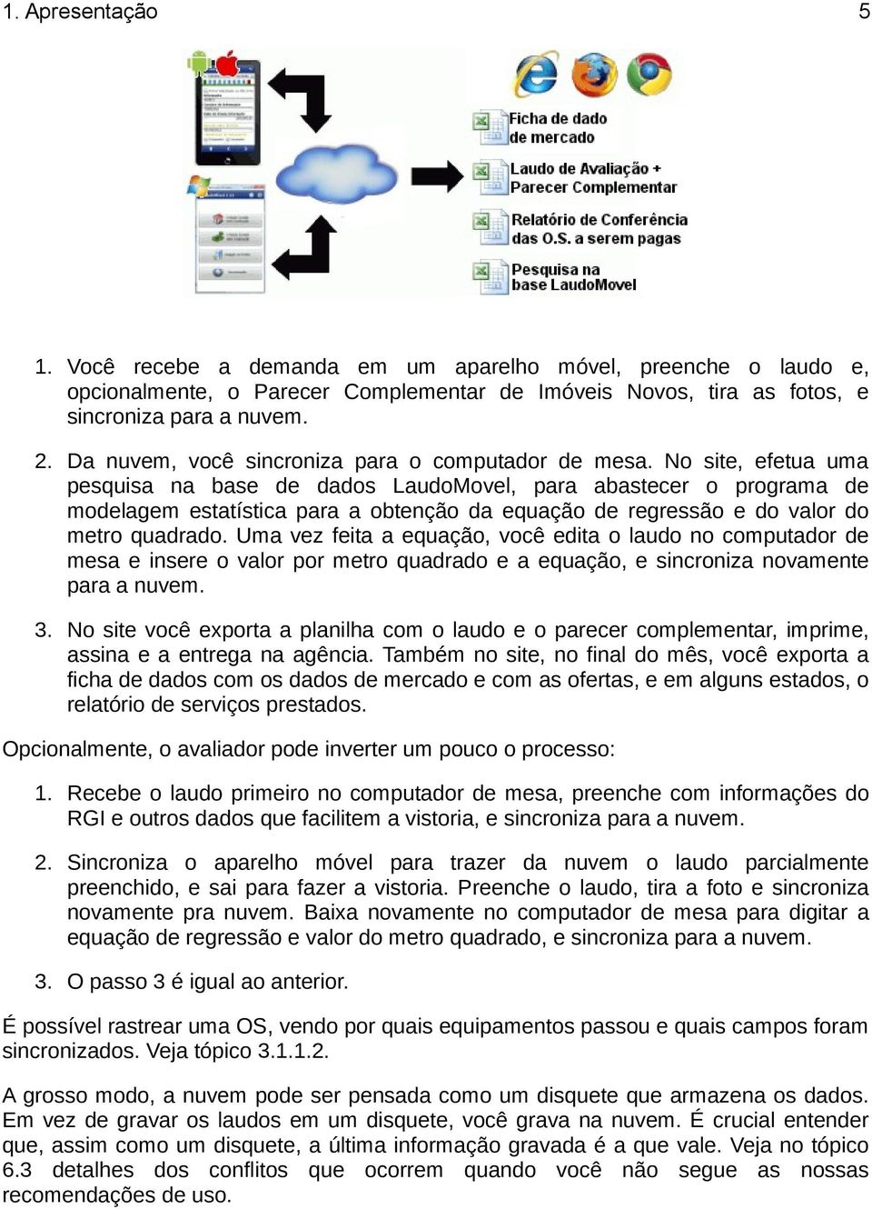 No site, efetua uma pesquisa na base de dados LaudoMovel, para abastecer o programa de modelagem estatística para a obtenção da equação de regressão e do valor do metro quadrado.