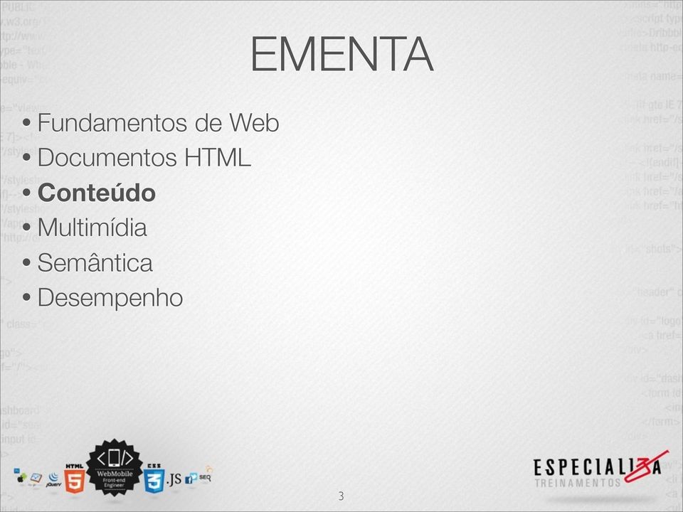 HTML Conteúdo