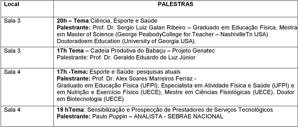 17h Tema Cadeia Produtiva do Babaçu Projeto Genatec Palestrante: Prof. Dr.