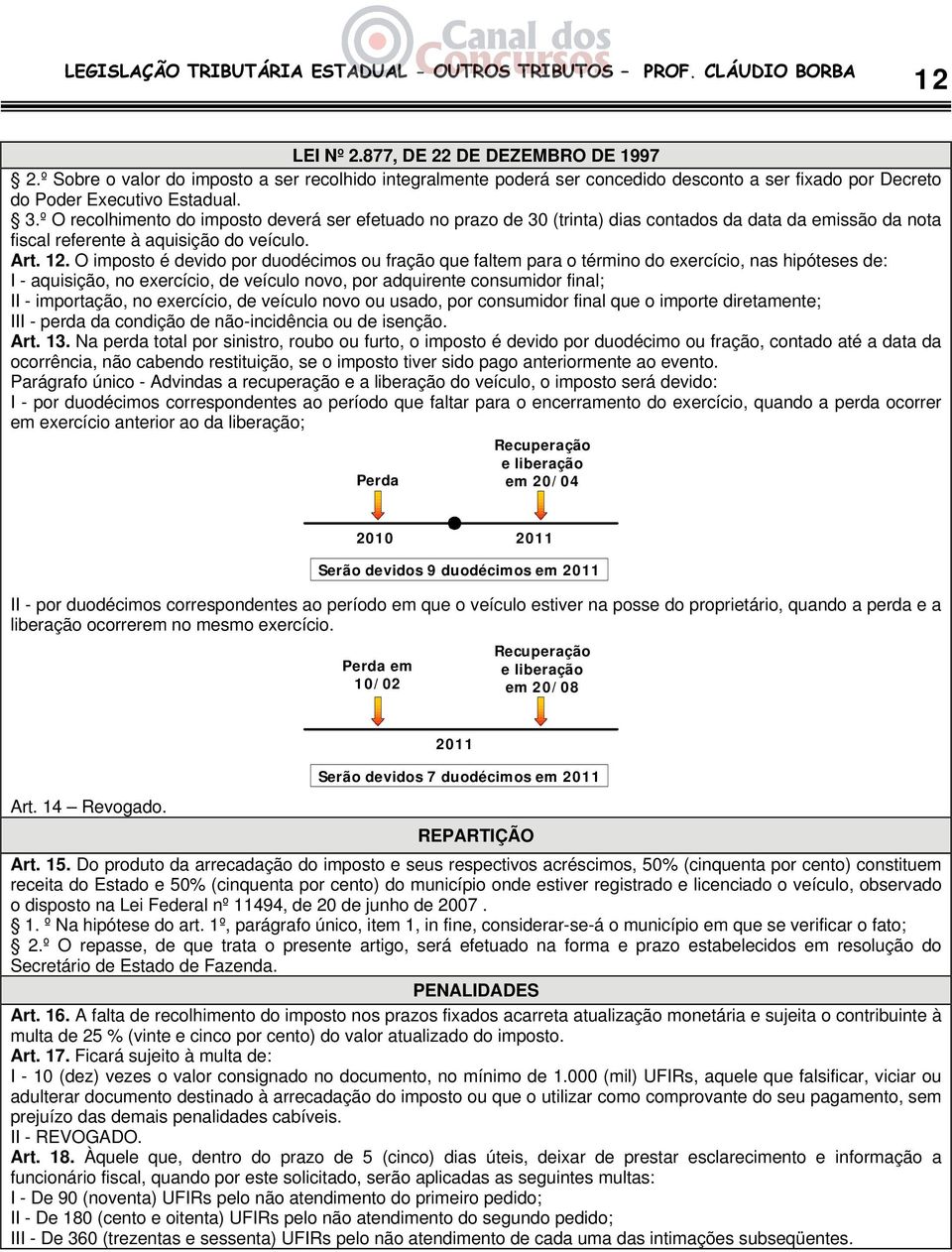 O imposto é devido por duodécimos ou fração que faltem para o término do exercício, nas hipóteses de: I - aquisição, no exercício, de veículo novo, por adquirente consumidor final; II - importação,