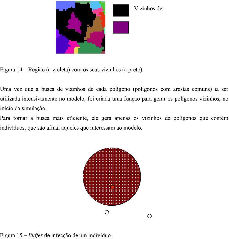 modelo, foi criada uma função para gerar os polígonos vizinhos, no início da simulação.