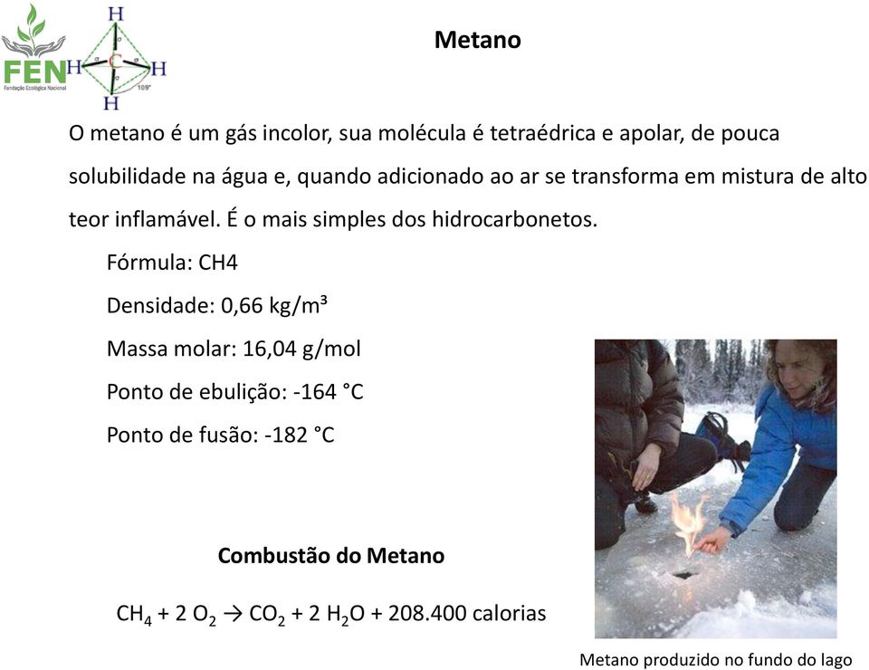 É o mais simples dos hidrocarbonetos.