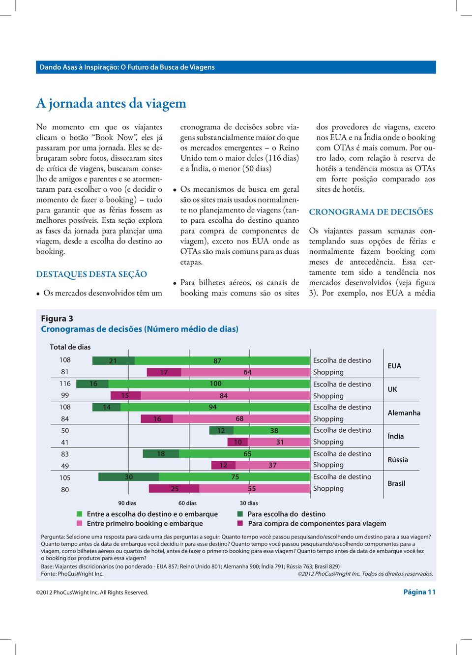 garantir que as férias fossem as melhores possíveis. Esta seção explora as fases da jornada para planejar uma viagem, desde a escolha do destino ao booking.