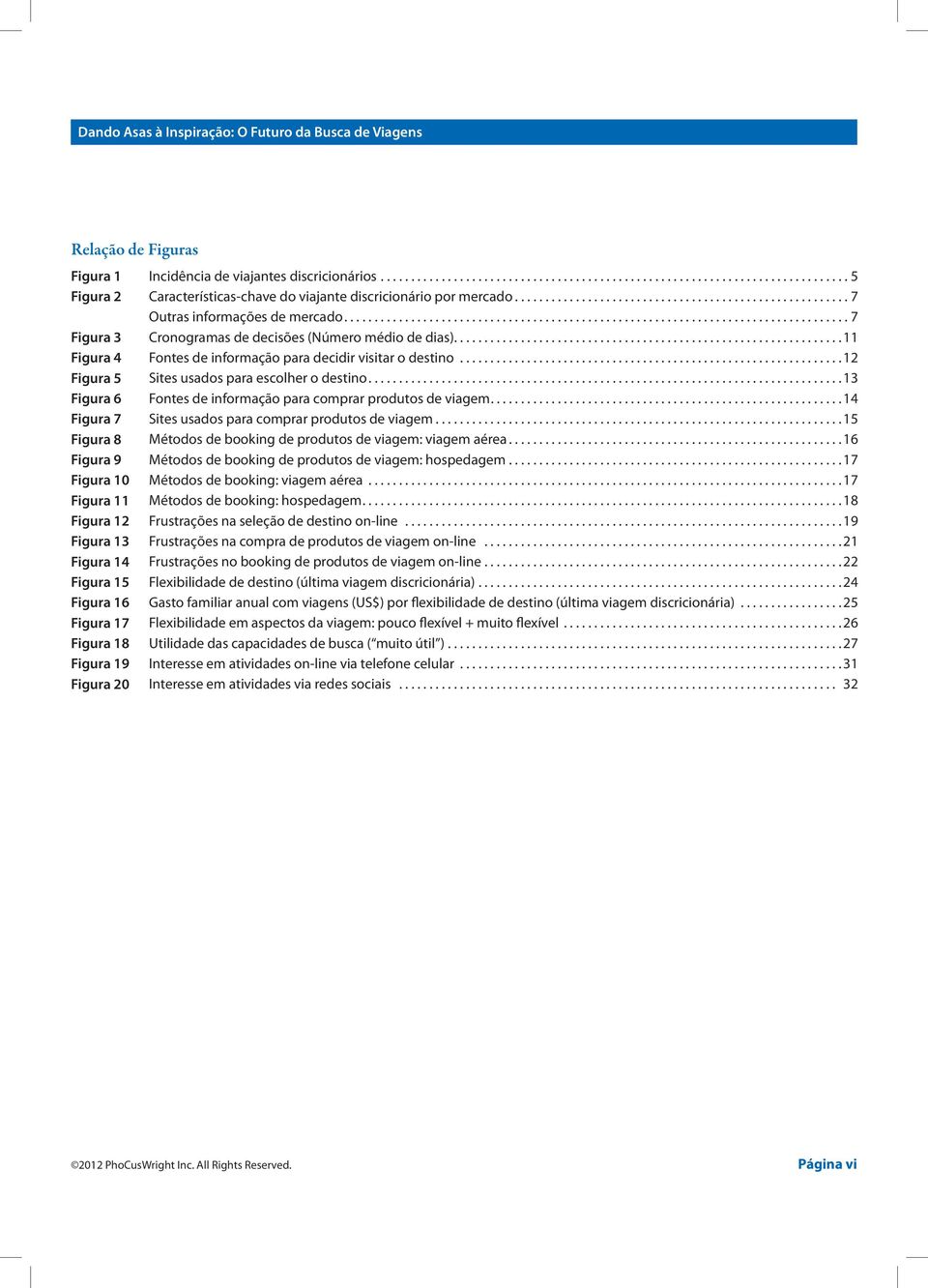 ..11 Fontes de informação para decidir visitar o destino...12 Sites usados para escolher o destino...13 Fontes de informação para comprar produtos de viagem.