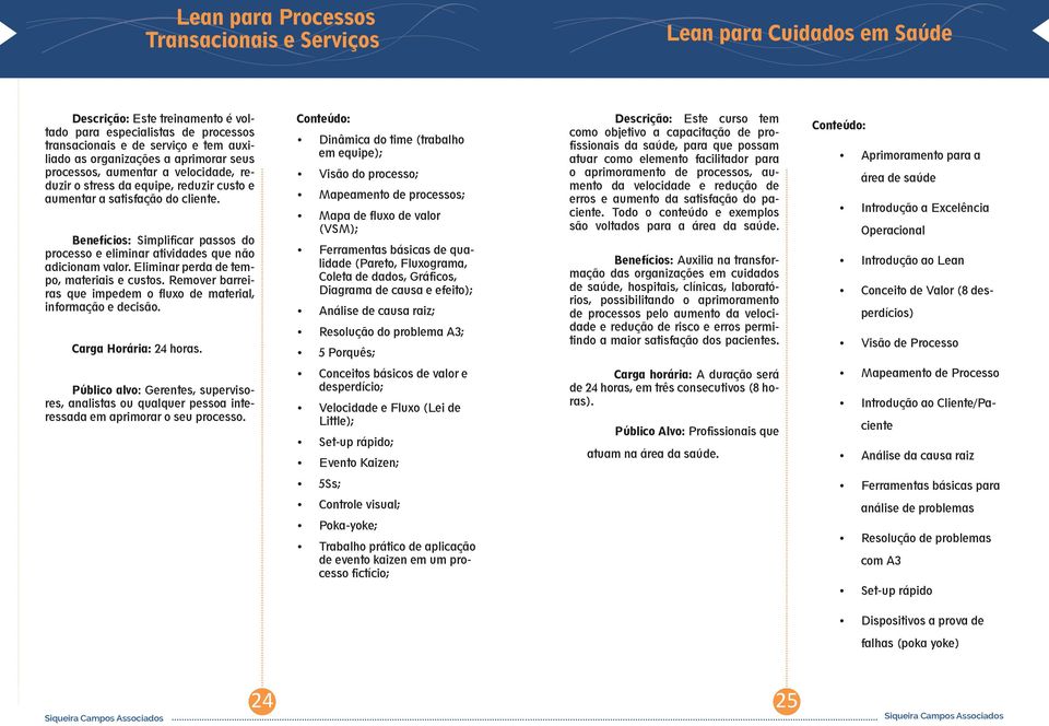 Benefícios: Simplificar passos do processo e eliminar atividades que não adicionam valor. Eliminar perda de tempo, materiais e custos.