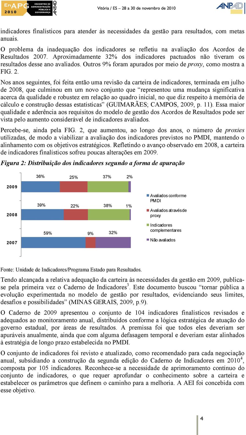 Nos nos seguintes, foi feit então u revisão d crteir de indicdores, terind e julho de 2008, que culinou e u novo conjunto que reresentou u udnç significtiv cerc d qulidde e robustez e relção o qudro