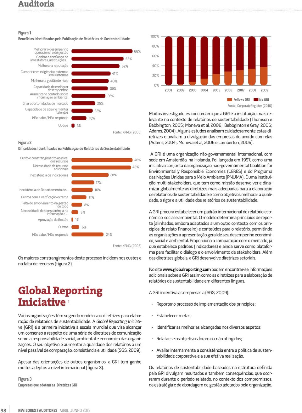 de mercado Capacidade de atrair e manter talentos Não sabe / Não responde Outros 3% 16% 25% 22% 41% 40% 39% 36% 52% 55% 66% Fonte: KPMG (2006) Figura 2 Dificuldades Identificadas na Publicação de