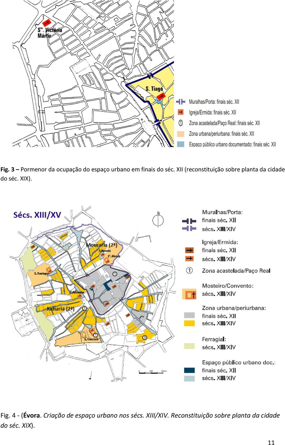 XIX). Fig. 4 - (Évora. Criação de espaço urbano nos sécs.