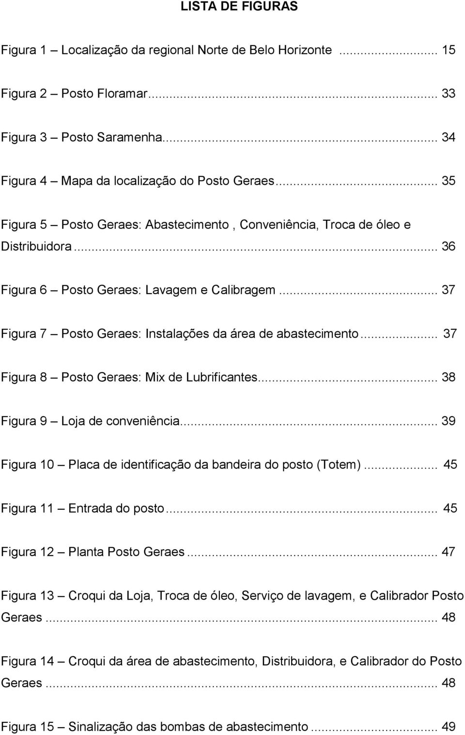 .. 37 Figura 7 Posto Geraes: Instalações da área de abastecimento... 37 Figura 8 Posto Geraes: Mix de Lubrificantes... 38 Figura 9 Loja de conveniência.