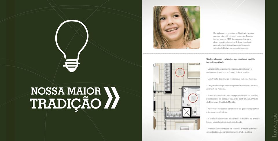 Confira algumas realizações que revelam o espírito inovador da Cosil: - Lançamento do primeiro empreendimento com o paisagismo integrado ao lazer - Unique Jardins.