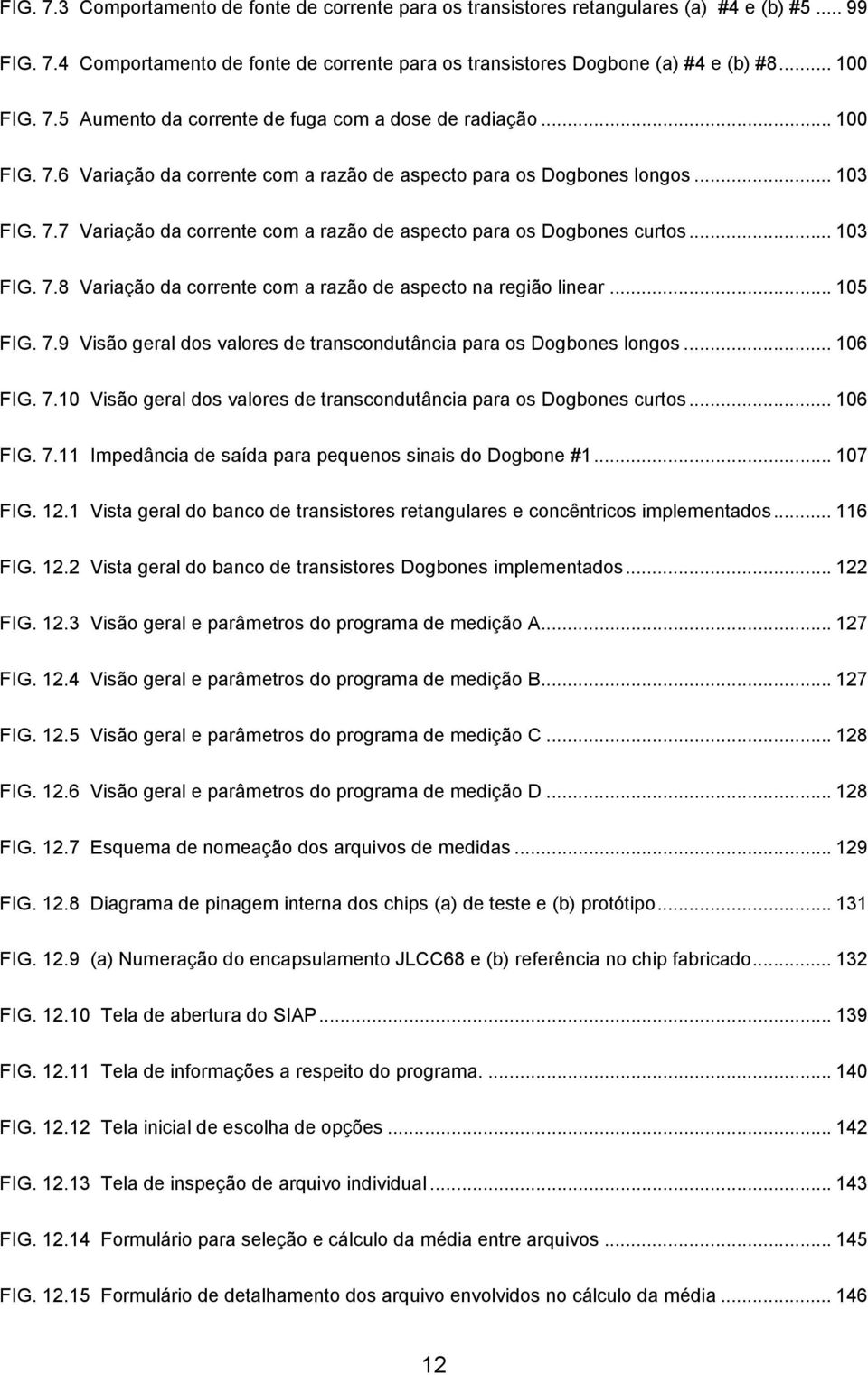 .. 103 FIG. 7.8 Variação da corrente com a razão de aspecto na região linear... 105 FIG. 7.9 Visão geral dos valores de transcondutância para os Dogbones longos... 106 FIG. 7.10 Visão geral dos valores de transcondutância para os Dogbones curtos.