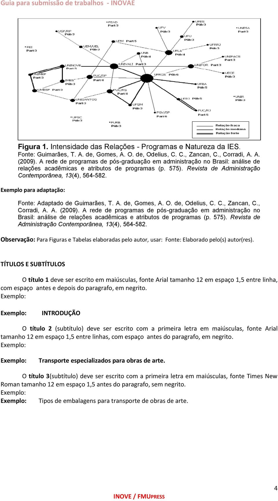 Exemplo para adaptação: Fonte: Adaptado de Guimarães, T. A. de, Gomes, A. O. de, Odelius, C. C., Zancan, C., Corradi, A. A. (2009).